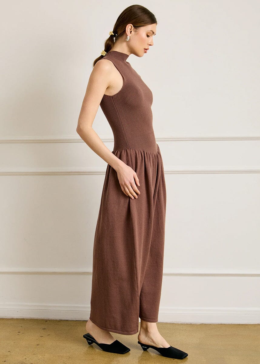 Ianna Sweater Dress - Brown