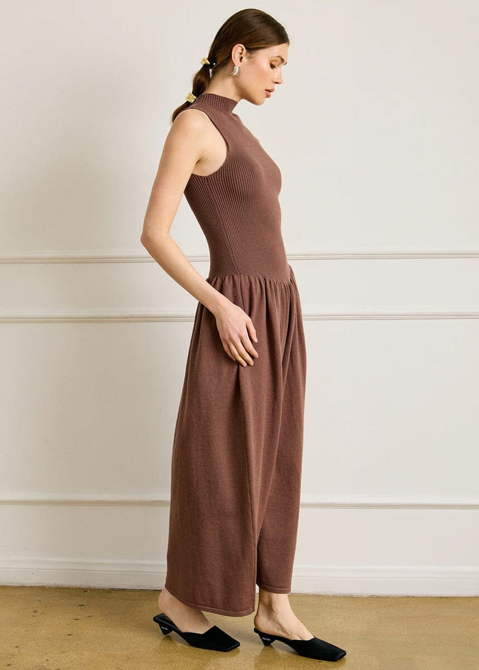 Ianna Sweater Dress - Brown