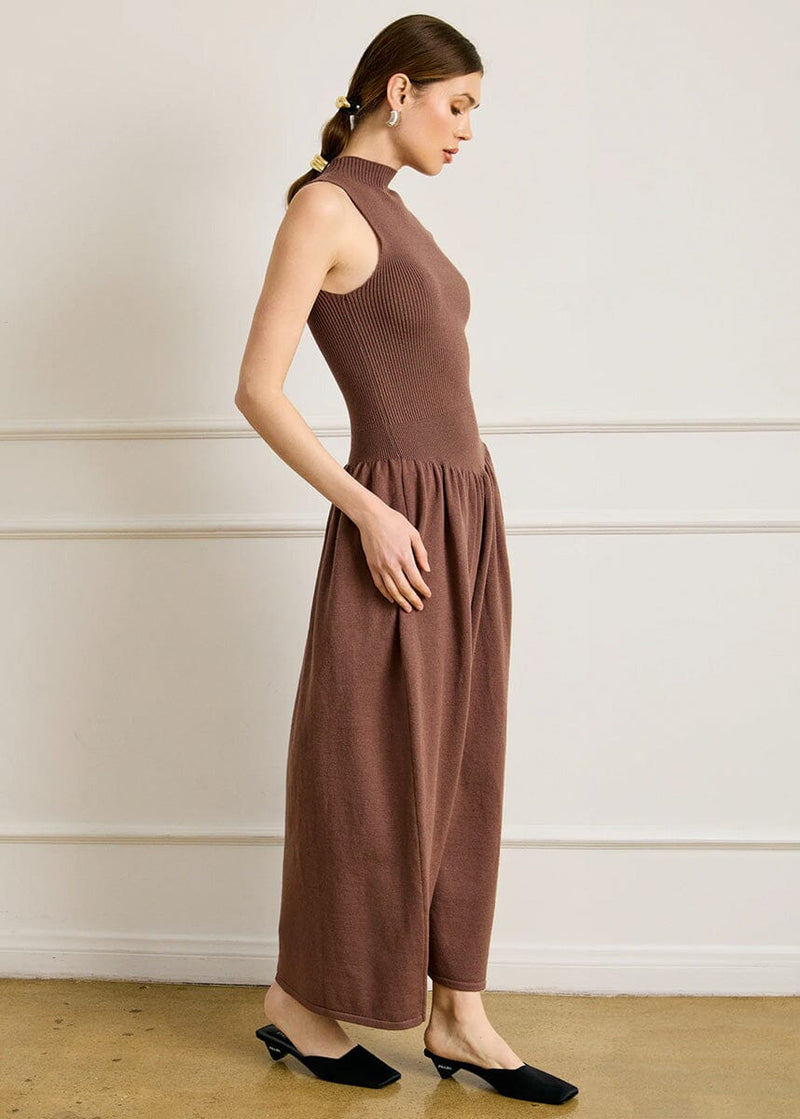 Ianna Sweater Dress - Brown