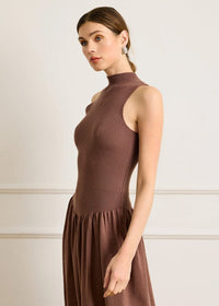 Ianna Sweater Dress - Brown