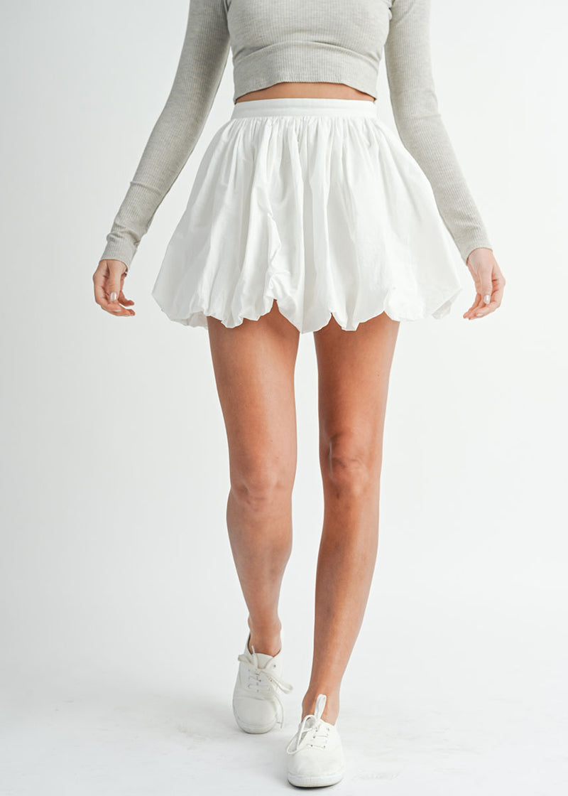 Alabama Bubble Mini Skirt - Off-White