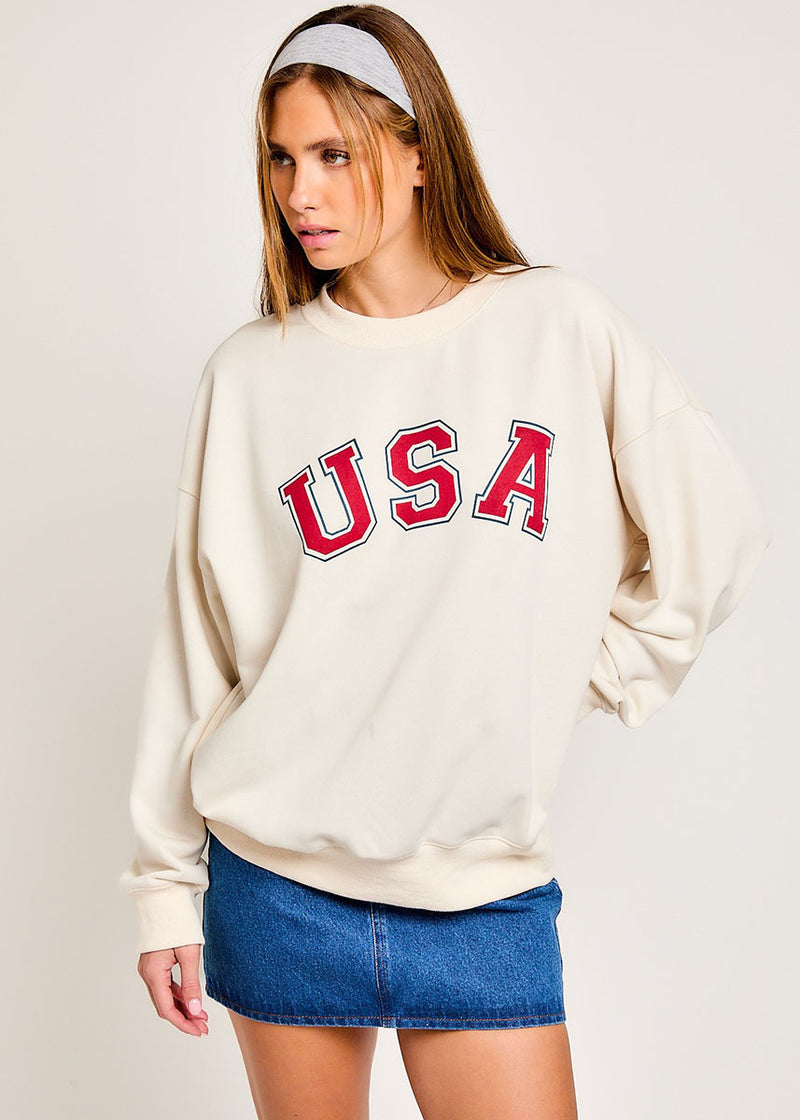 Collegiate USA Sweatshirt - Ivory