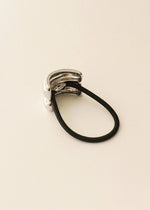 Mini Double Arch Metal Hair Tie - Silver