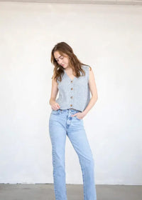 Lani Knit Vest - Heather Grey