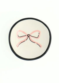 Pastel Pink Bow Ring Dish