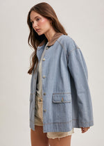 Martha Denim Barn Coat - Stripe