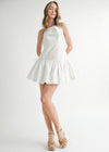 Clara Bow Tie Mini Dress - Off-White