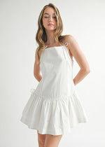 Clara Bow Tie Mini Dress - Off-White