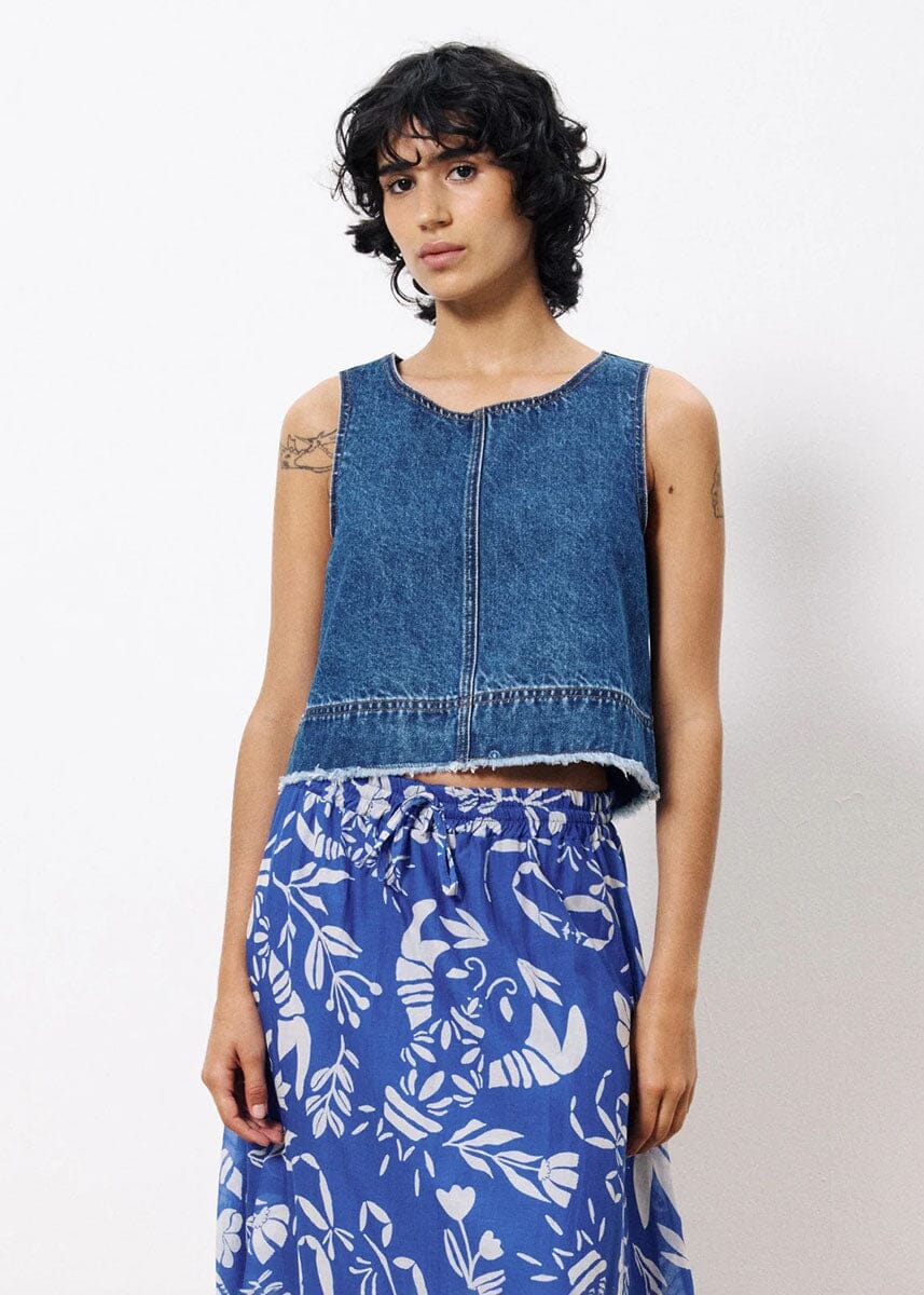 Dafne Denim Tank - Bleu Jean