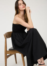 Lillie Tube Midi Dress - Black