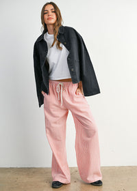 Bobbi Button-Down Denim Jacket - Black
