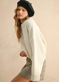 Neve Round Neck Sweater - Cream