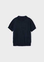 Henry Boys Knit Polo Shirt - Navy