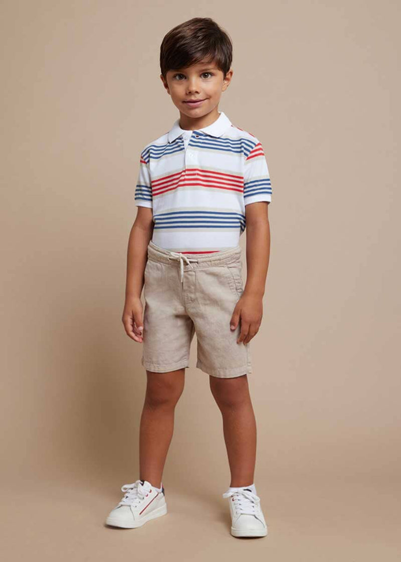 Liam Boys Linen Shorts - Semolina