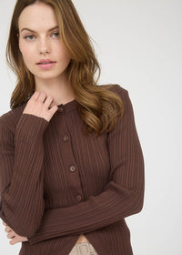 Shoshana Knit Cardi Top - Brown
