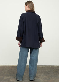 Bess Corduroy Barn Jacket - Navy