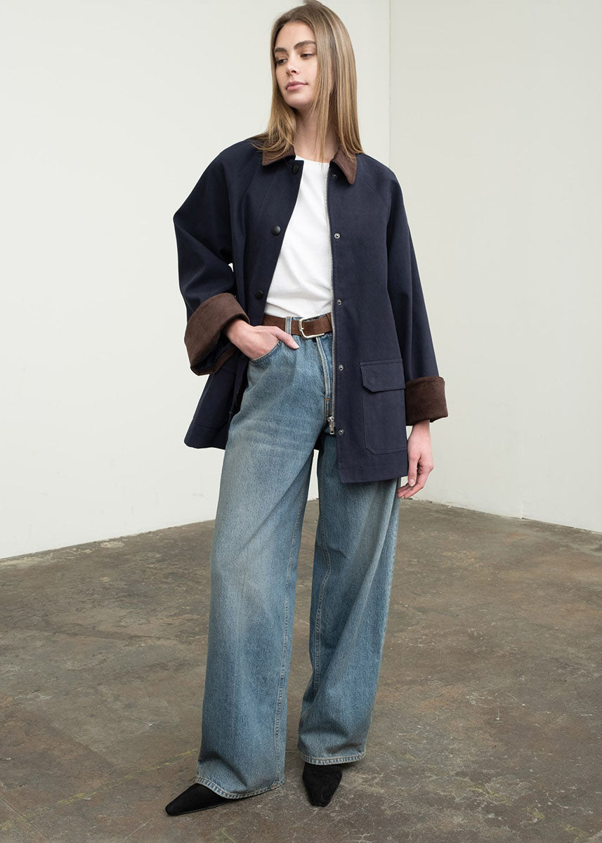 Bess Corduroy Barn Jacket - Navy