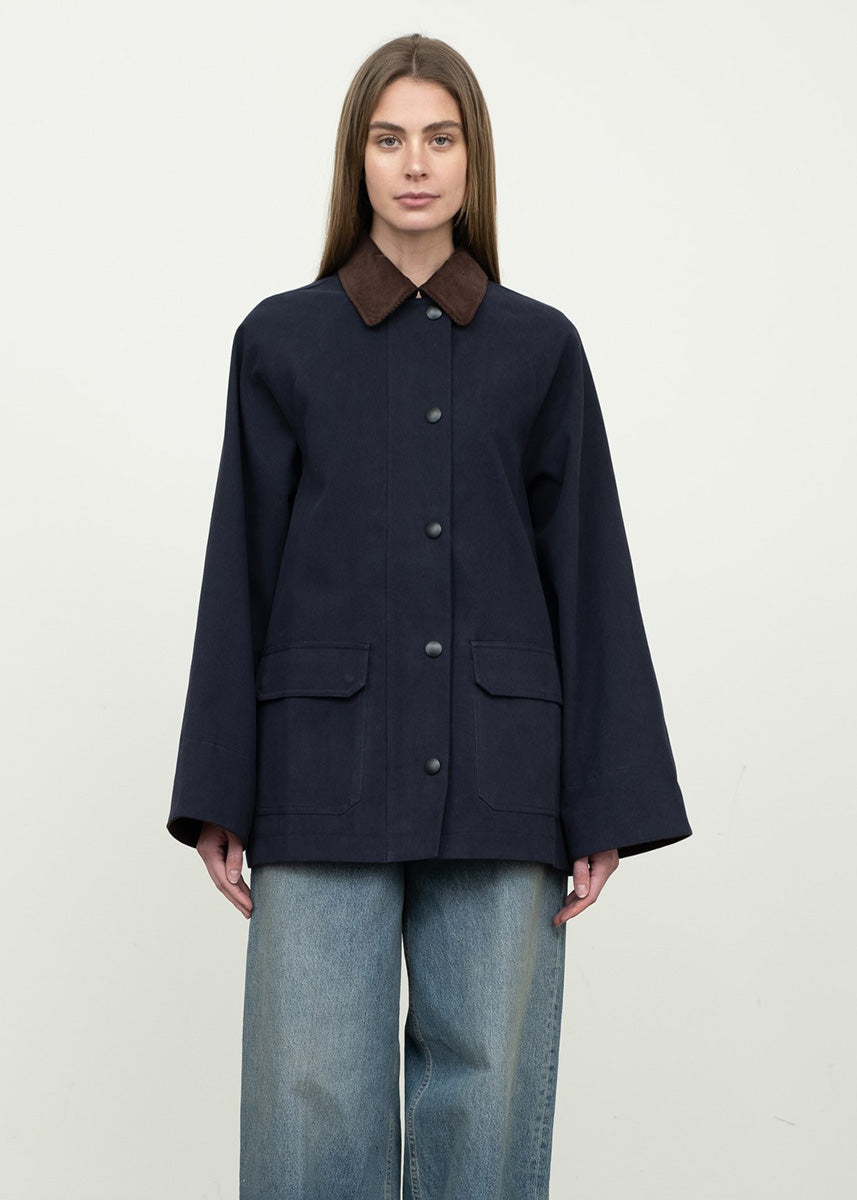 Bess Corduroy Barn Jacket - Navy