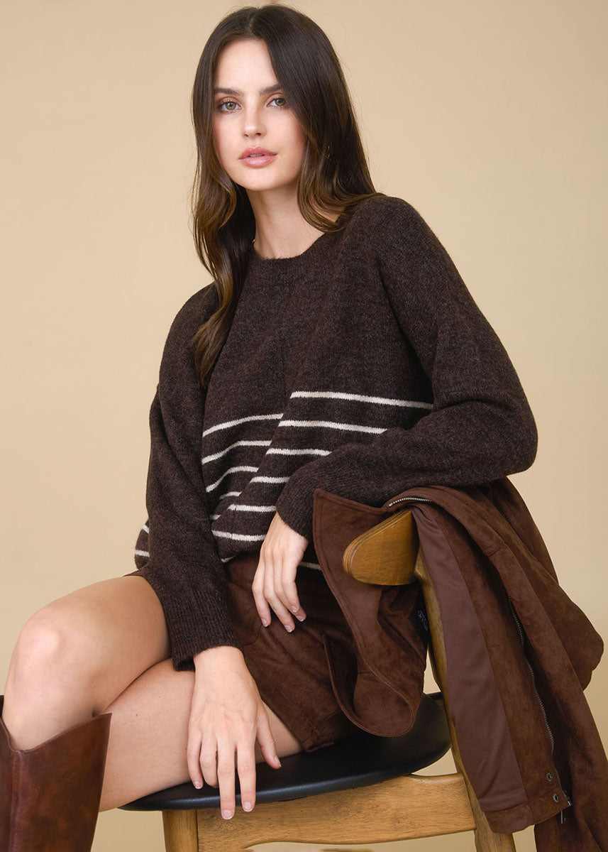 Felix Striped Sweater - Brown