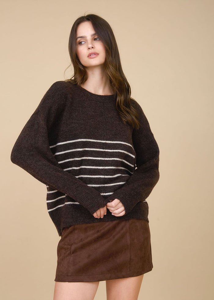 Felix Striped Sweater - Brown