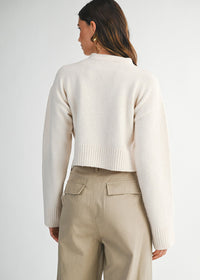 Eleanor Crop Sweater - Cream