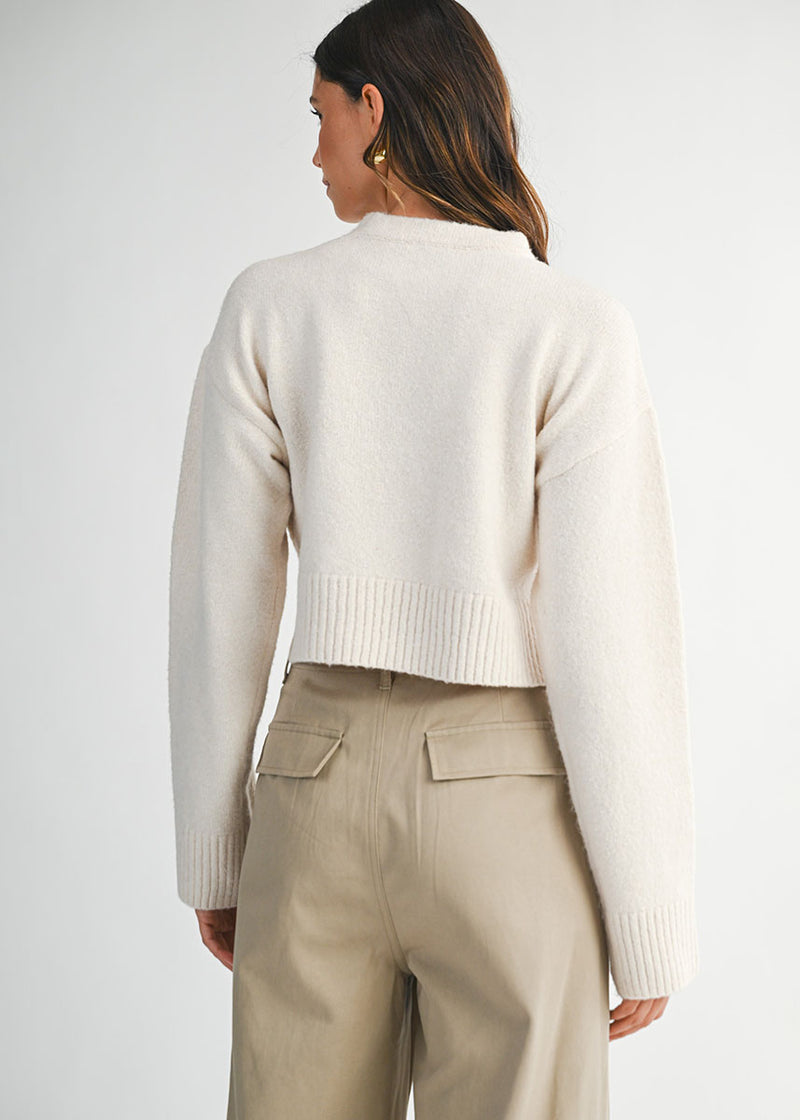 Eleanor Crop Sweater - Cream