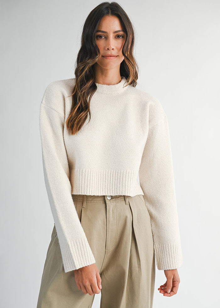 Eleanor Crop Sweater - Cream