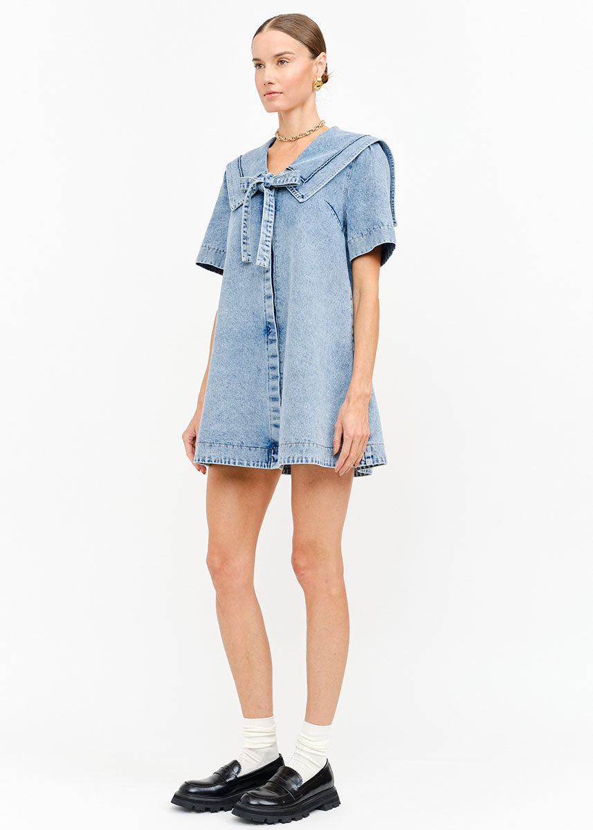 Freya Denim Mini Dress - Light Wash