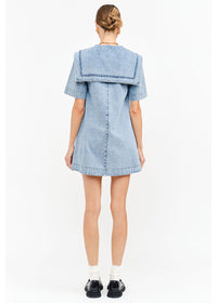 Freya Denim Mini Dress - Light Wash