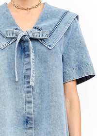 Freya Denim Mini Dress - Light Wash