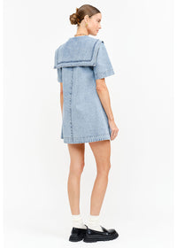Freya Denim Mini Dress - Light Wash