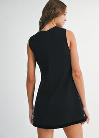 Queenie Sleeveless Mini Dress - Black
