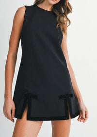 Queenie Sleeveless Mini Dress - Black