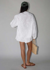 Sonia Eyelet Shorts - Off White