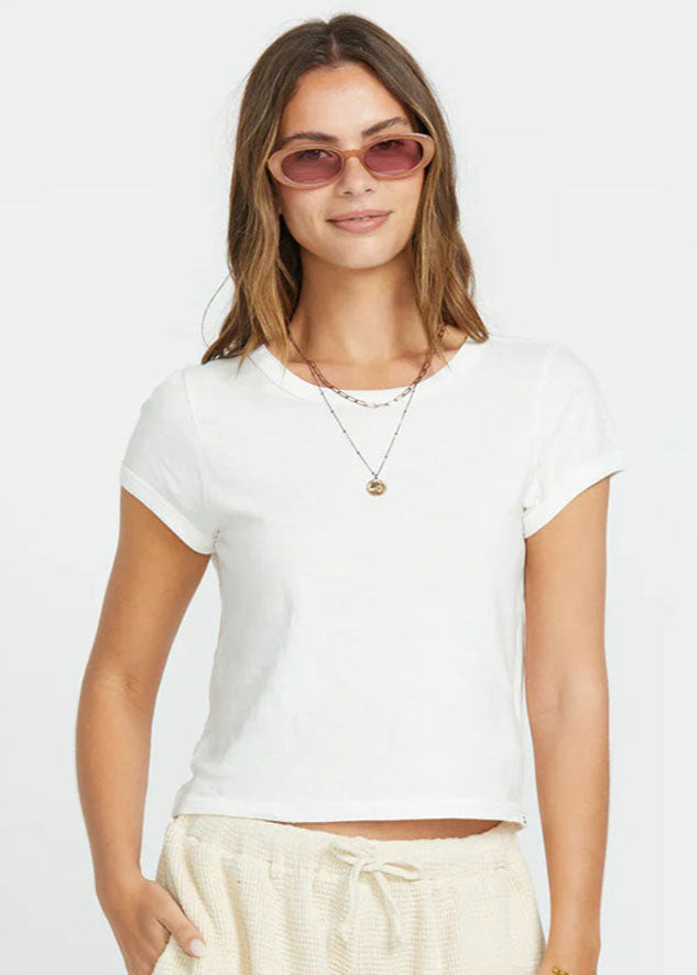 Daily Knit Tee - Salt Crystal