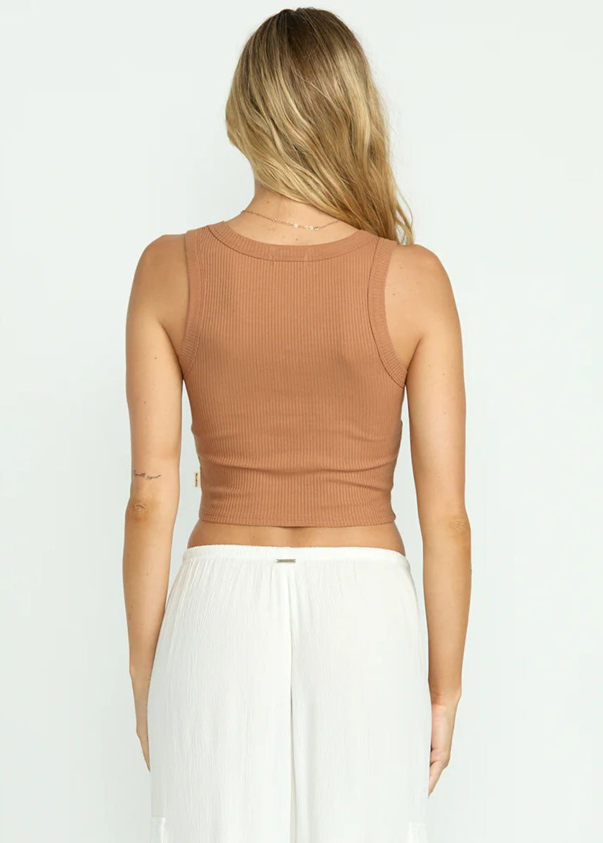 Rerun Knit Tank - Rose Brown