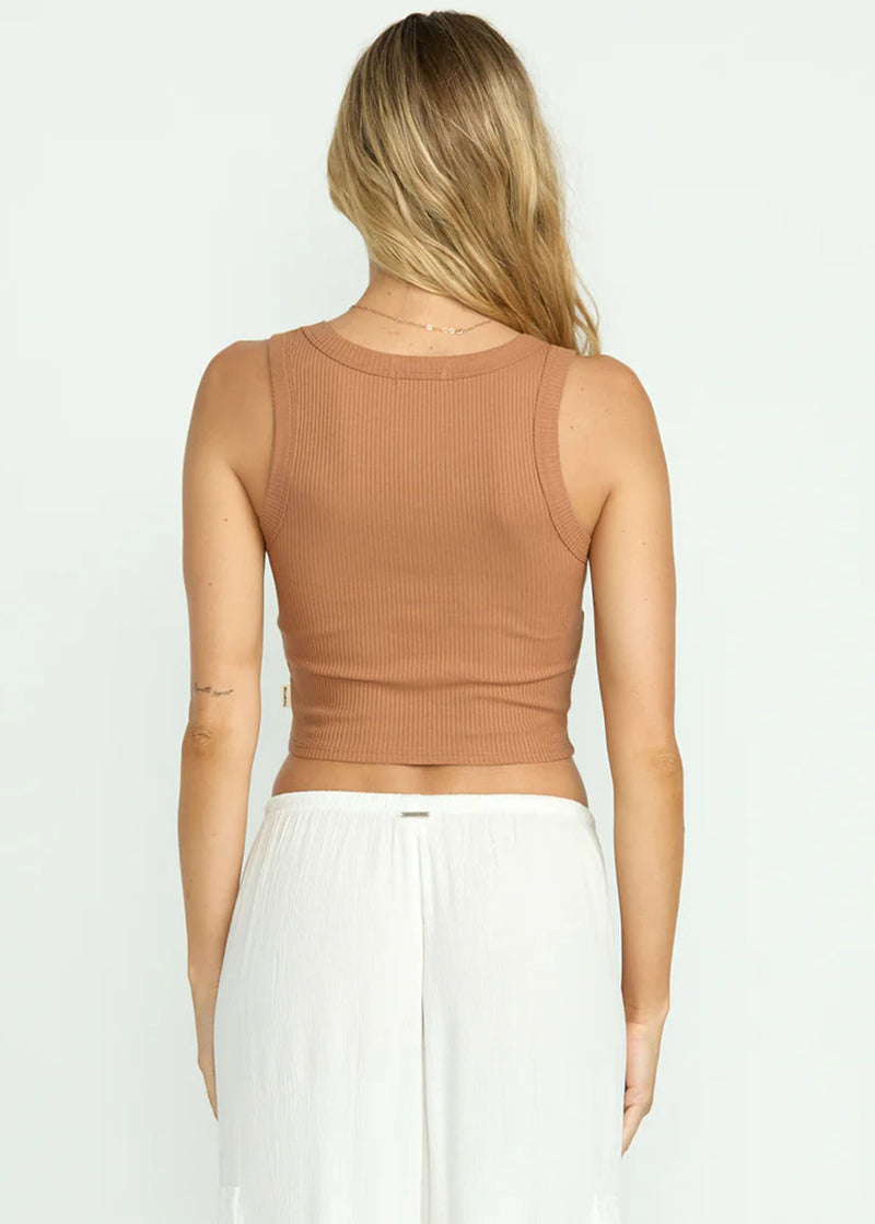 Rerun Knit Tank - Rose Brown