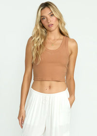 Rerun Knit Tank - Rose Brown