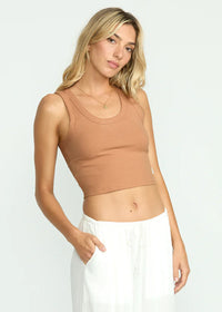 Rerun Knit Tank - Rose Brown