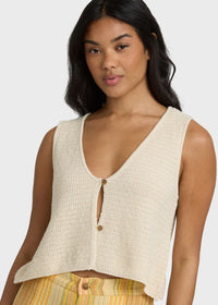 Need Now Sweater Tank - White Cap