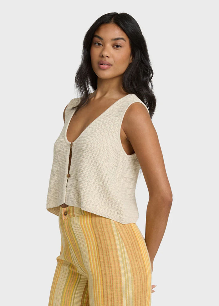 Need Now Sweater Tank - White Cap