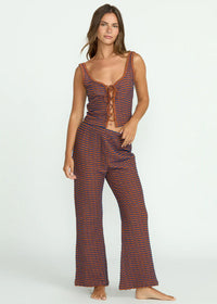 Hot Tides Knit Tie Tank - Sedona