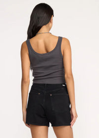Goddess Knit Tank - Black Sands