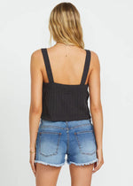 Tropic Rome Sweater Tank - Black Sands