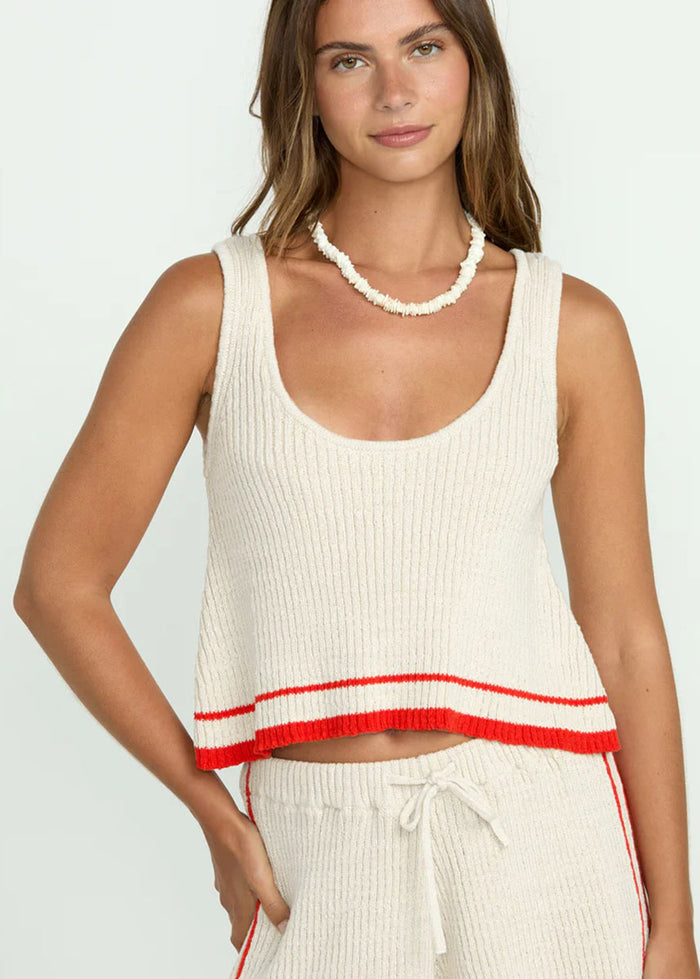 Summery Nights Sweater Tank - White Cap