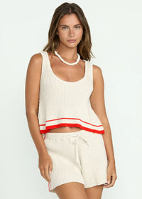 Summery Nights Sweater Tank - White Cap
