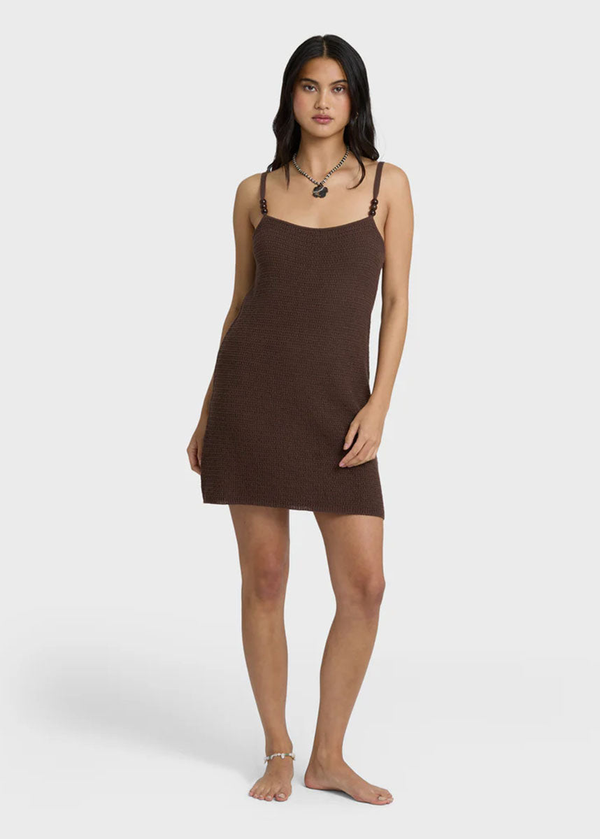You Stunner Knit Mini Dress - Teak