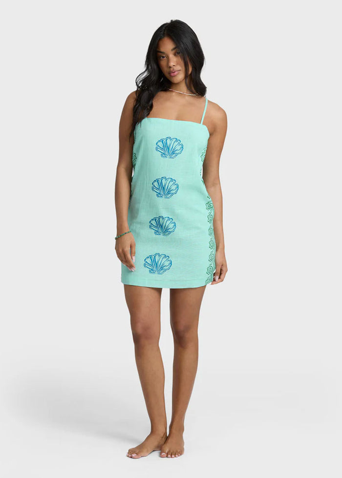 Sun Rays Mini Dress - Pool Blue