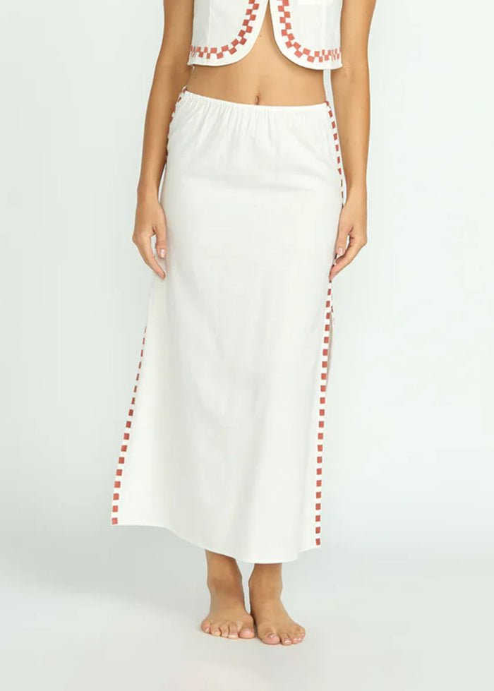 Secret Cove Midi Skirt - Salt Crystal