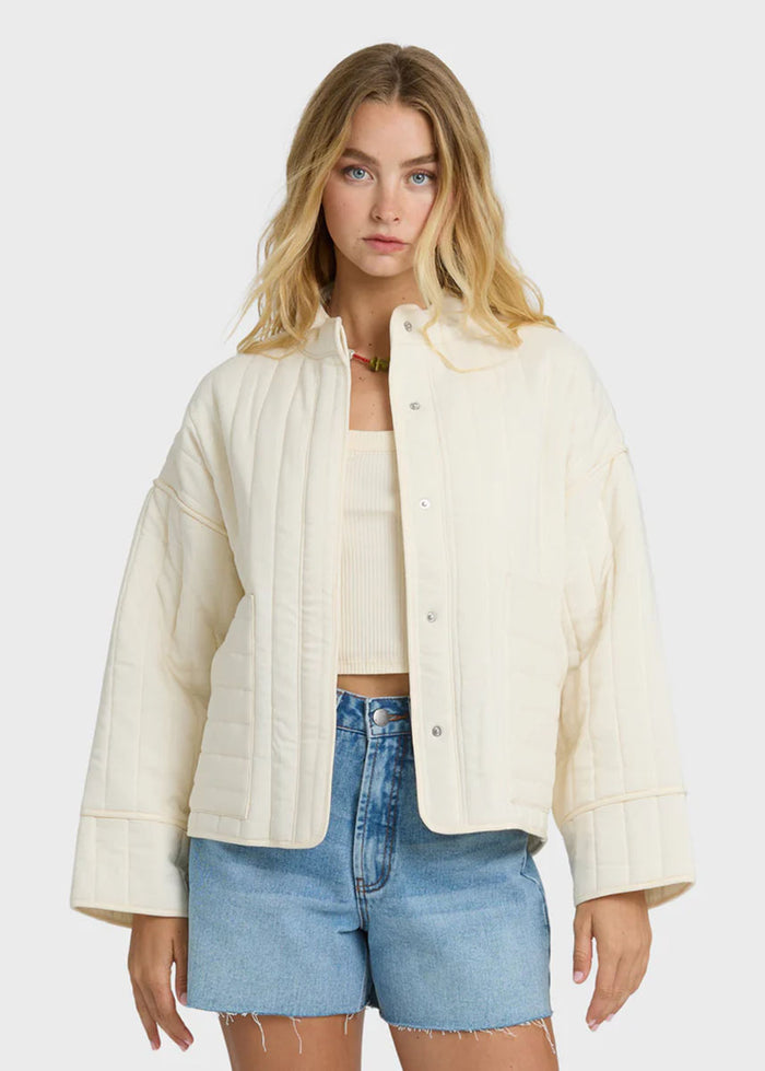 Folk Story 2 Quilted Jacket - White Cap